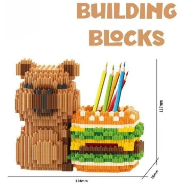 Capybara Building Block Pen Holder Multi-Function 