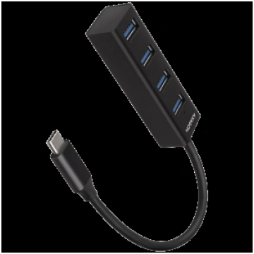AXAGON HUE-M1C 4x USB3.2 Gen 1 MINI hub, metal, 20