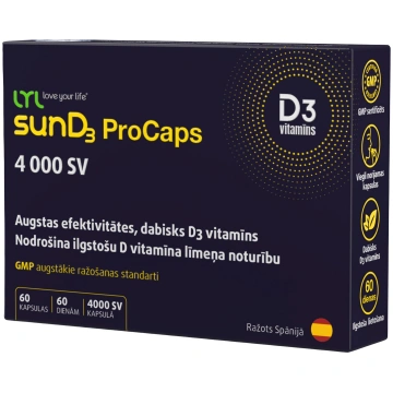 sunD3 ProCaps 4000 IU LYL 60 kapsulas
