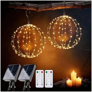 Solar Weihnachtsbeleuchtung Außen mit Fernbedienun