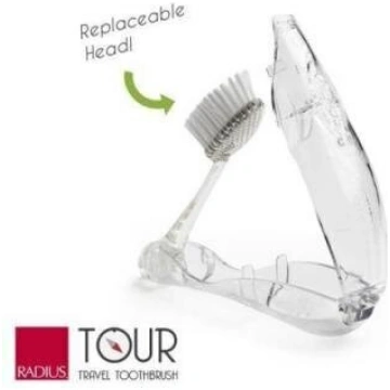Saliekamā zobu birste ceļojumiem - RADIUS Tour Tra