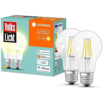 LED spuldze Ledvance SMART+ BT CLA60, filamenta, B