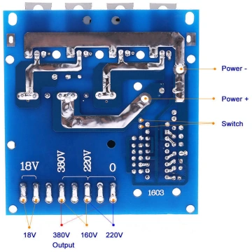 DC-AC pārveidotājs DC12V uz 220V 380V 18V maiņstrā