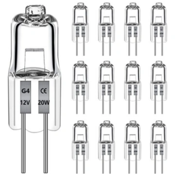 Halogēna spuldze G4, 20 W, 12 V, silti balta, regu