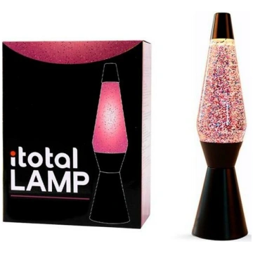 Lavas Lampa iTotal, melns purpurīns, 36 cm