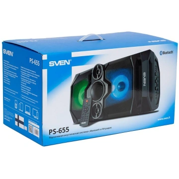 Bezvadu skaļrunis Sven SVEN PS-655 2x25W; LED disp