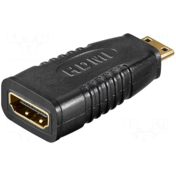 Adapter | HDMI socket,HDMI mini plug | Colour: bla