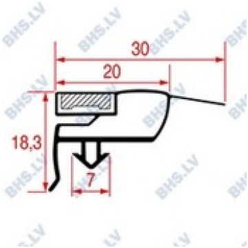 SNAP-IN GASKET 580x407 mm LF L3786553