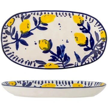 Bloomingville - Maxima Serving Plate, Blue, Stonew
