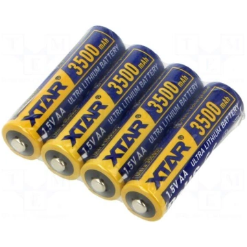 Battery: lithium | 14500,AA | 1.5V | 3500mAh | 4pc