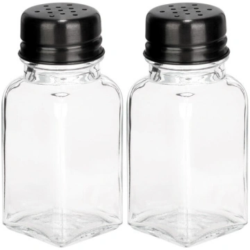 Sāls un piparu smalcinātāji stikla 80 ml 2 gab. 4x