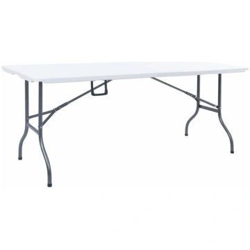 vidaXL saliekams dārza galds, balts, 180x72x72 cm,