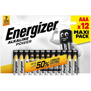 Energizer battery Alkaline Power AAA CHP12 7638900