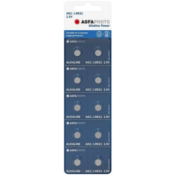 AgfaPhoto sārma baterijas AG1 LR621 10 gab