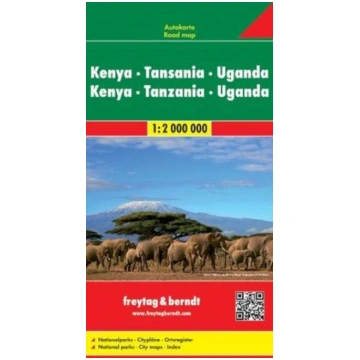 Kenya - Tanzania - Uganda - Rwanda Road Map 1:2 00