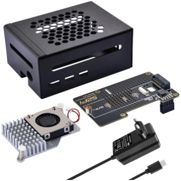 GeeekPi metāla korpuss Raspberry Pi 5, ar oficiālu