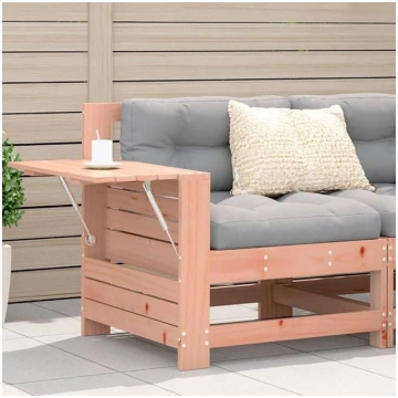 Homgoday Armless Sofa Garden Sofa with Solid Dougl