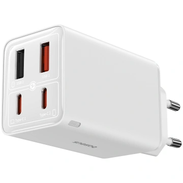 Baseus GaN6 Pro, 2xUSB-C + 2xUSB, 65W (white) P101