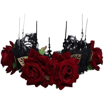 COSDREAMER Gothic Lolita Rose ziedu aproce Punk Cr