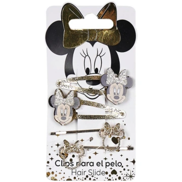 BEAUTY LINE Accesorios Pelo Clips 4 Piezas Minnie