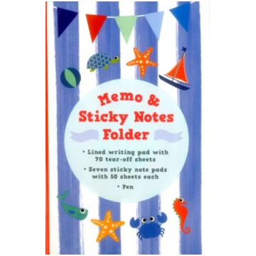 Memo & Sticky Notes Folder: Nautical Bookshop