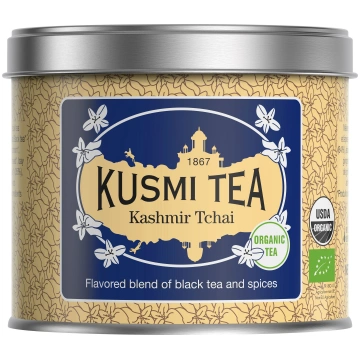 Melnā tēja ekoloģiska Kashmir Tchai skārdene 100 g