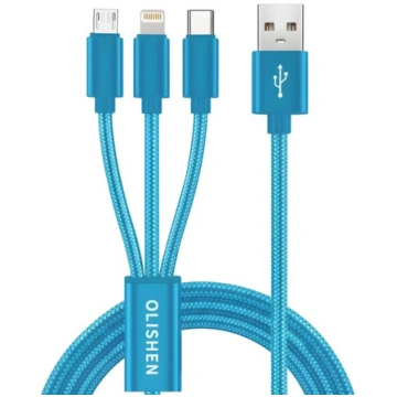 3-in-1 uzlādes kabelis USB Type-C / Micro-USB / Li