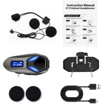 Helmet BT Headset with FM Radio Support Two Way In