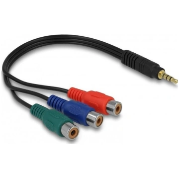 Kabelis Delock Jack 3.5mm - Rca (cinch) X3 0.2m Me