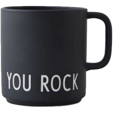 Porcelāna krūze You Rock, ar osiņu, Design Letters
