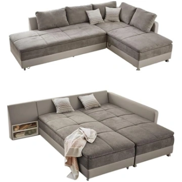 Spring Core Corner Sofa 307 x 223 cm, Double Bed S