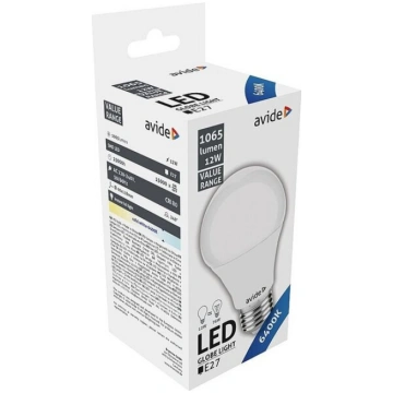 Avide LED spuldze, 12W, E27, 6400K
