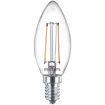 PHILIPS Spuldze Philips LED, B35, 2700 °K, E14, 2 