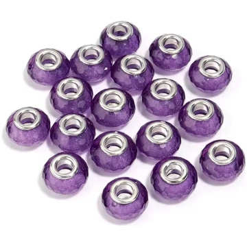 Perline foro grande vari colori - Viola
