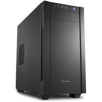 Sharkoon S1000 Black datorkorpusa melns - datorkor