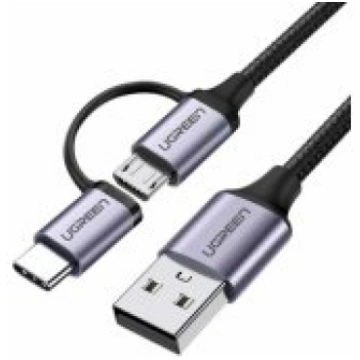 Ugreen 2in1 USB to Type-C + Micro USB, QC 3.0, 1m 