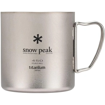 Snow Peak Titanium Double Wall Mug 450 Grey Viegls