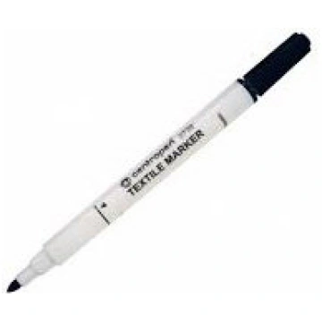 Flomasters, tekstila, 1,8 mm, melns, Centropen