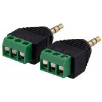 Deltaco 3-pin Terminal block 3,5mm, 2-Pack aksesuā