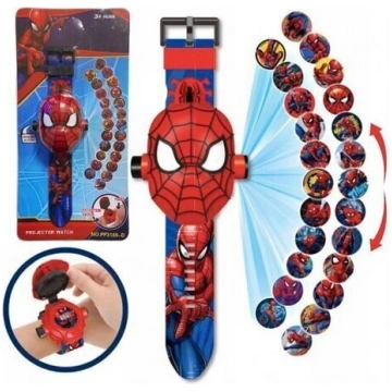 Pulkstenis ar Zirnekļcilvēka Spiderman projekciju 