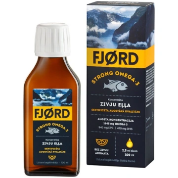FJORD Strong Omega-3 zivju eļļa 100ml