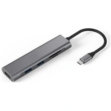 Adapter USB Type-C - 2 x USB 3.0, HDMI, SD, TF Ext