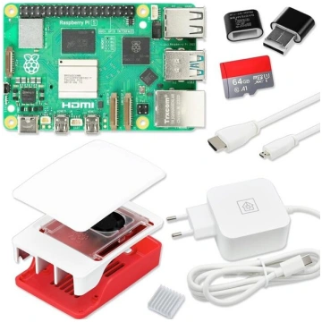 Raspberry Pi 5 8 Gb starter komplekts, usb-c 45 w