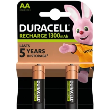 Uzlādējamās baterijas DURACELL AA 1300 mAh, 2 vien