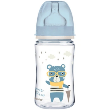 CANPOL Plašs pretkolikas pudele BONJOUR zila 240ml