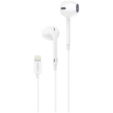 Foneng T28 Wired Earphones, Lightning, Remote Cont