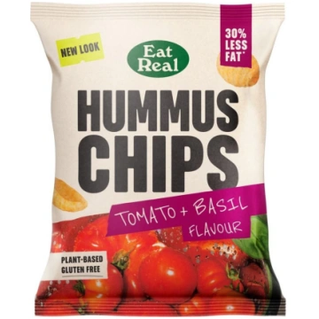 Humusa čipsi ar tomātu un bazilika garšu 45g