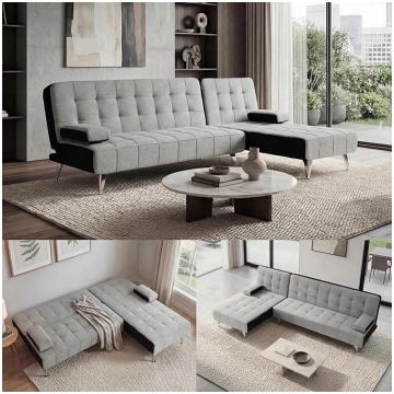 Mendler HWC-K22 Sofa Bed Corner Sofa Bed Left / Ri