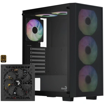 Aerocool B509A Flow-G-BK-v1 Mid Tower PC Case with