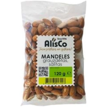 Mandeles grauzdētas, sālītas, Alis Co, 120g